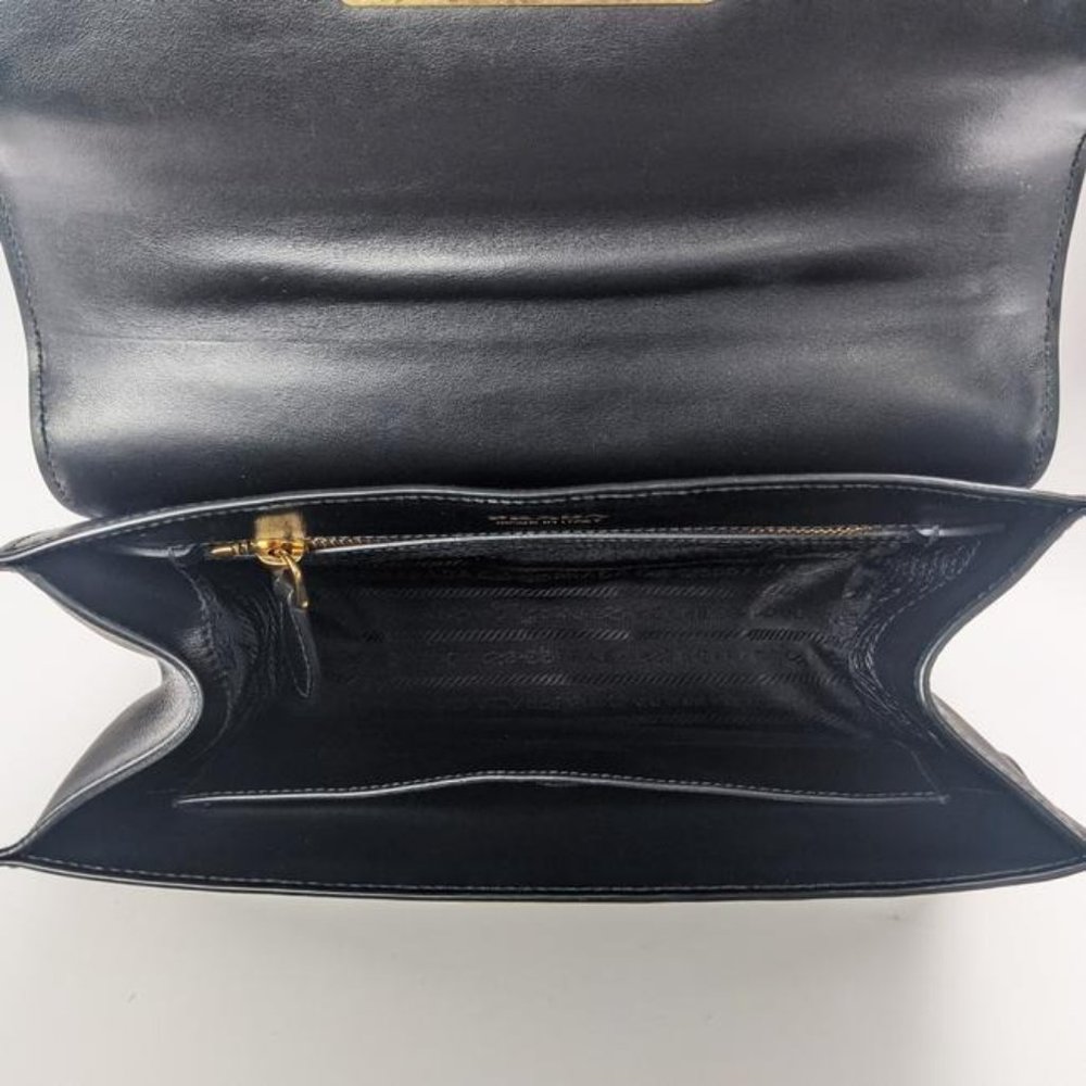 SOLD Prada Cahier Black Leather Shoulder Bag - Picture 3 of 8